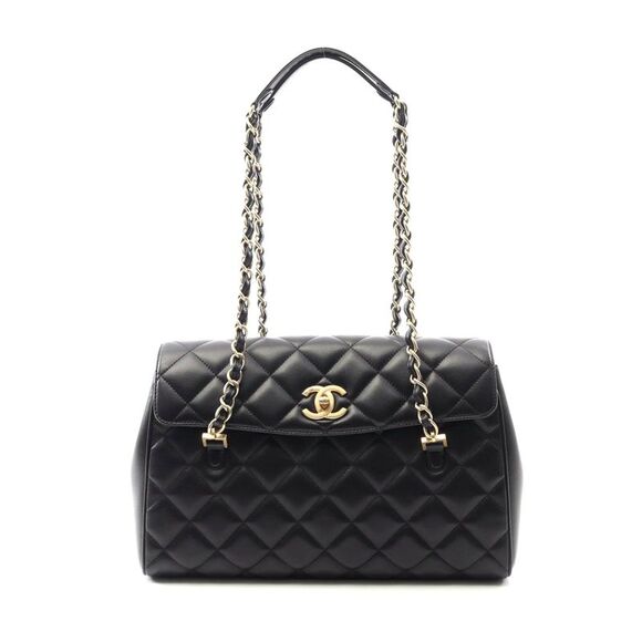 Chanel Matelasse Lambskin Tote Bag Black - Picture 1 of 10
